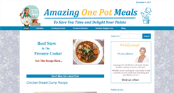 Desktop Screenshot of amazingonepotmeals.com