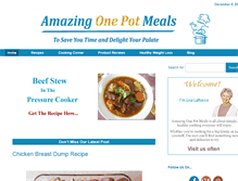 Tablet Screenshot of amazingonepotmeals.com